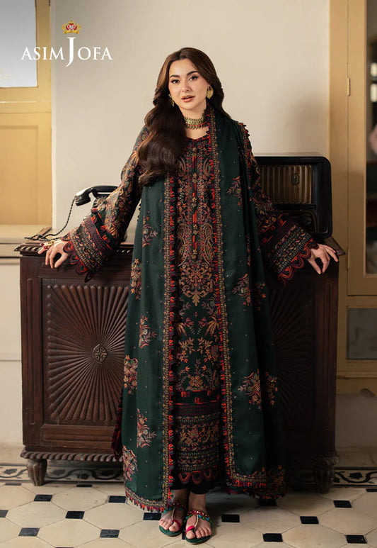 ASIM JOFA DHANAK EMBROIDERED 3PIECE