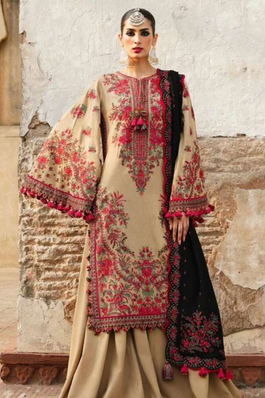 Embroidered Lawn Suits Unstitched 3 Piece Unstitched - GULAL - 00008