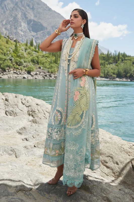 Luxury Lawn Design Unstitched Embroidered 3 Piece - Chikkankari Affair -00002