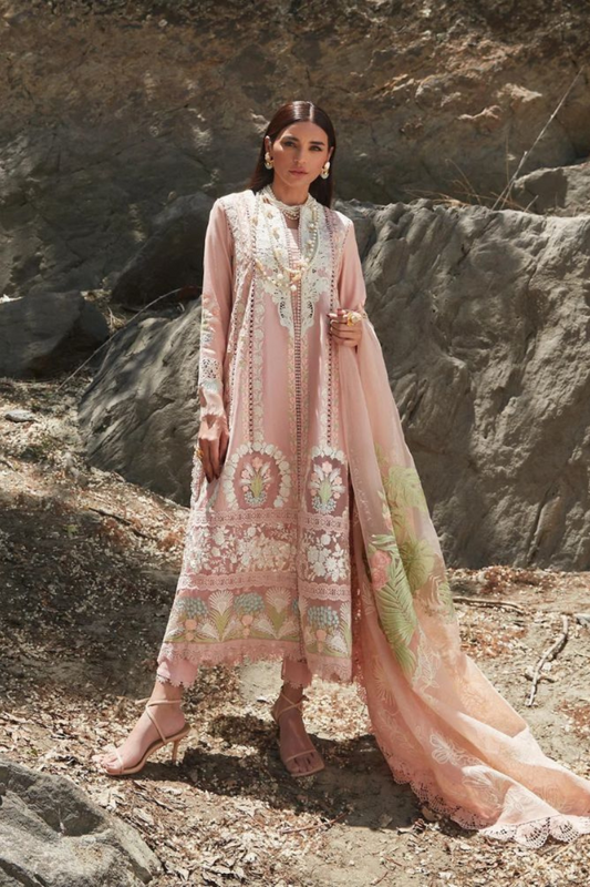 Luxury Lawn Design Unstitched Embroidered 3 Piece - Chikkankari Affair -00003