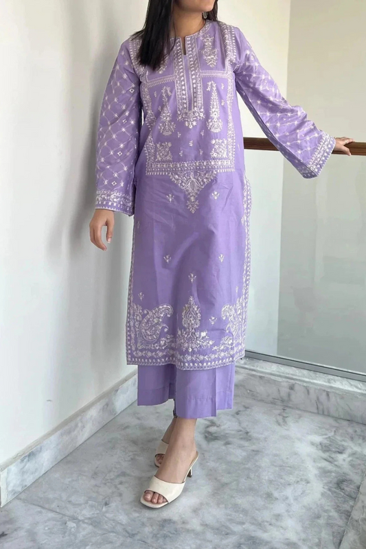 BAREEZE STBE004 WINTER DHANAK Embroidered TWO PIECE