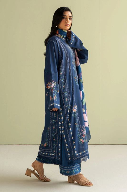 ZARA SHAH JAHAN DHANAK EMBROIDERED 3PIECE