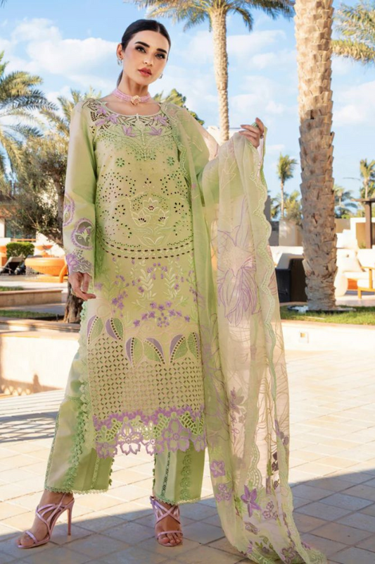 Embroidered Lawn Suits Unstitched 3 Piece Unstitched - Ayleen - 00004