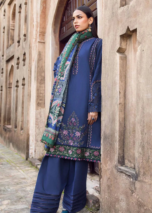 MARIA B DHANAK MARINA EMBROIDERED 3 PIECE WITH PASMINA WOOL SHAWL