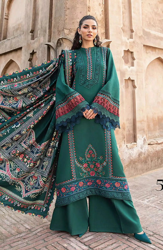 MARIA B DHANAK MARINA EMBROIDERED 3 PIECE WITH PASMINA WOOL SHAWL