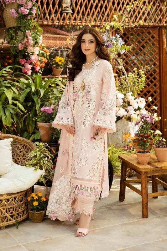Embroidered 3 Piece Lawn Dress Unstitched - MAHGUL -00006
