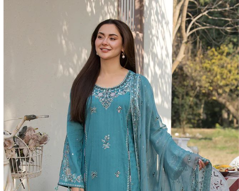 Embroidered Lawn Suits Unstitched 3 Piece Unstitched - ALLYs - 00013