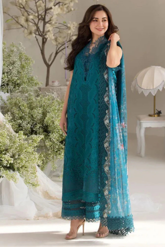 Embroidered Lawn Suits Unstitched 3 Piece Unstitched - SN - 00015