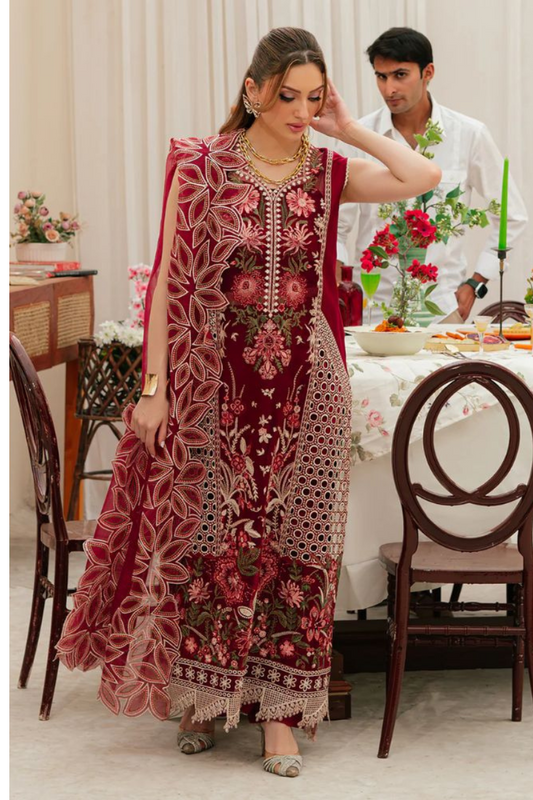 Embroidered Lawn Suits Unstitched 3 Piece Unstitched - CELESTIAL - 00018