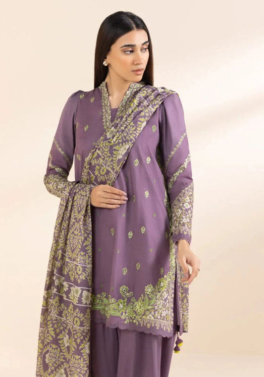 Lawn Embroidered Shirt with Printed Chiffon Dupatta (Unstitched) - 00025