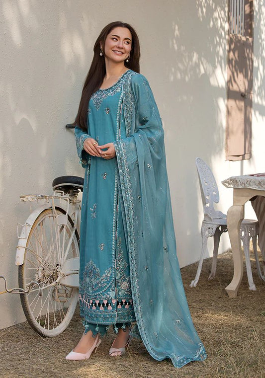 Embroidered Lawn Suits Unstitched 3 Piece Unstitched - ALLYs - 00013
