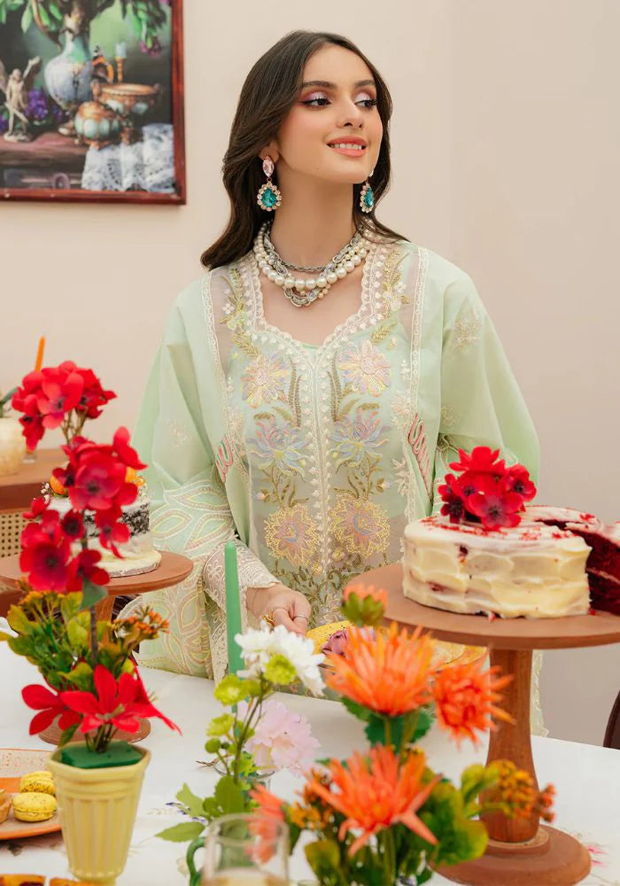 Embroidered Lawn Suits Unstitched 3 Piece Unstitched - CAROLINE - 00017