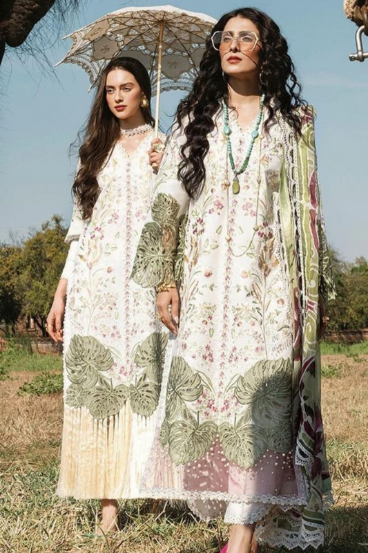 Embroidered Lawn Suits Unstitched 3 Piece Unstitched - YANIN - 00030