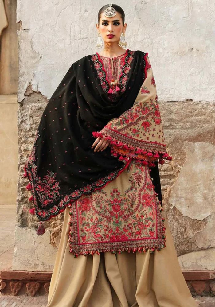 Embroidered Lawn Suits Unstitched 3 Piece Unstitched - GULAL - 00008