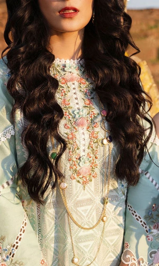 Embroidered Lawn Suits Unstitched 3 Piece Unstitched - KEVAL - 00031
